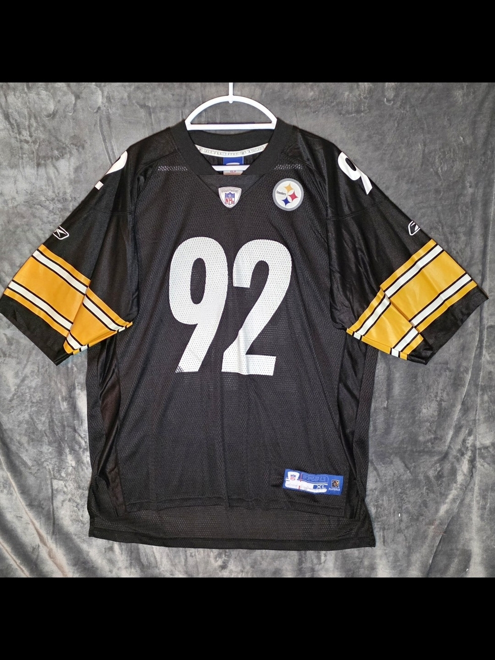 Reebok Pittsburgh Steelers Jersey - #92 James Harrison (XL)